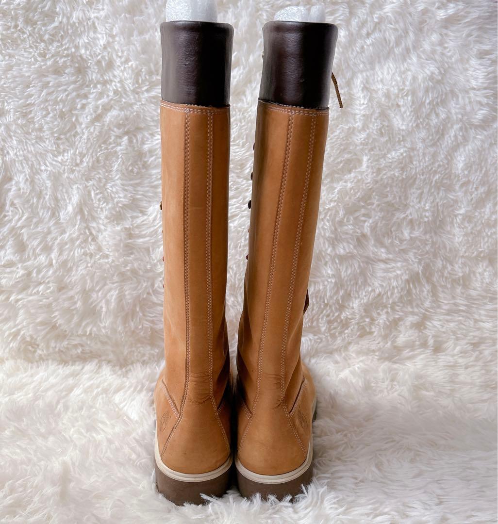 ティンバーランド 編み上げ ロングブーツ 24.5cm - メルカリ