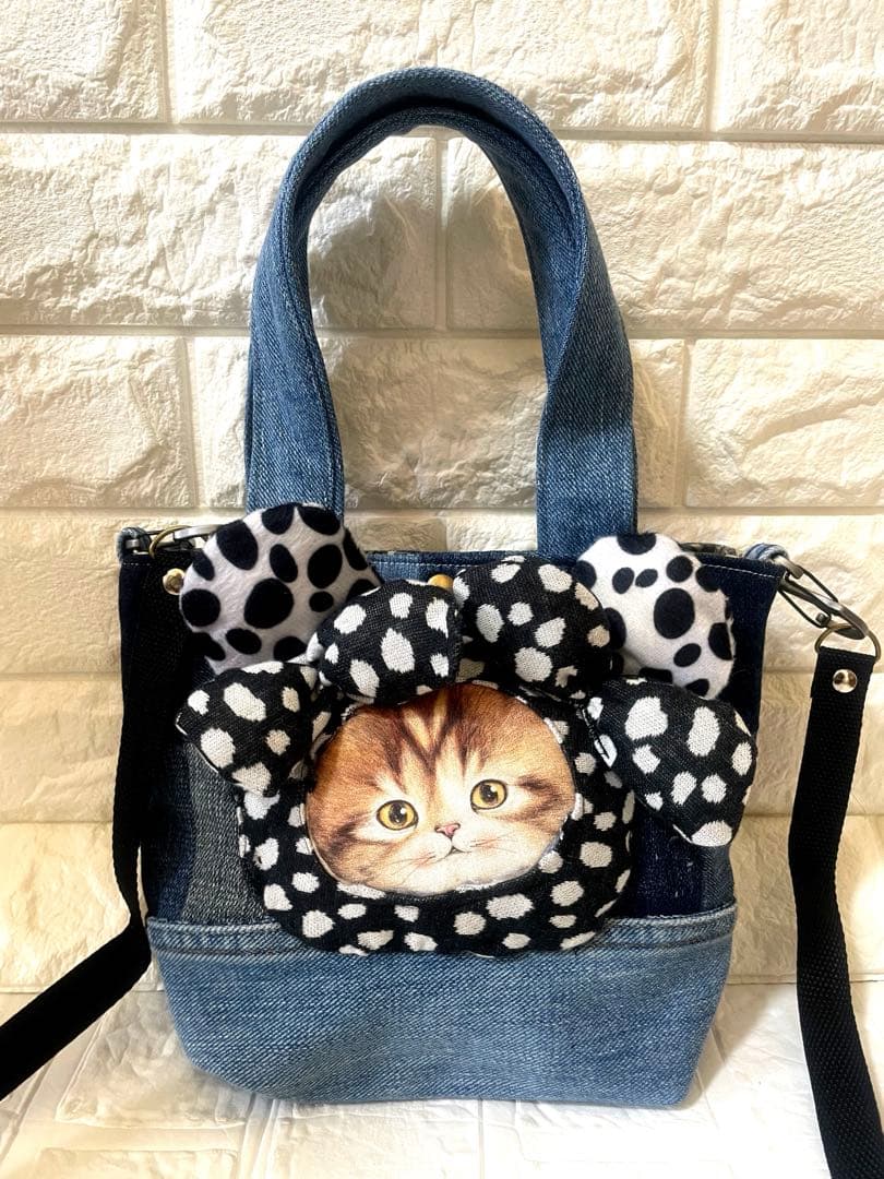 コヤンイサムチョン ハンドメイドリメイクデニムショルダートート