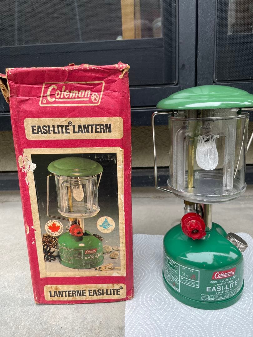 コールマン222A EASI-LITEランタン 1980年2月製造人気のカエル色