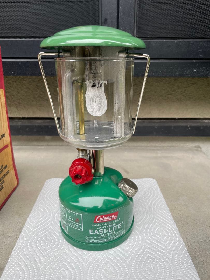 コールマン222A EASI-LITEランタン 1980年2月製造人気のカエル色
