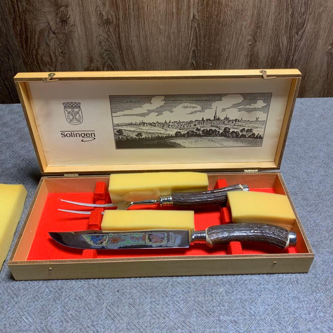 K606 SOLINGEN ナイフ＆カービングフォーク 鹿角ハンドル K606 SOLINGEN ナイフ＆カービングフォーク 鹿角ハンドル - メルカリ