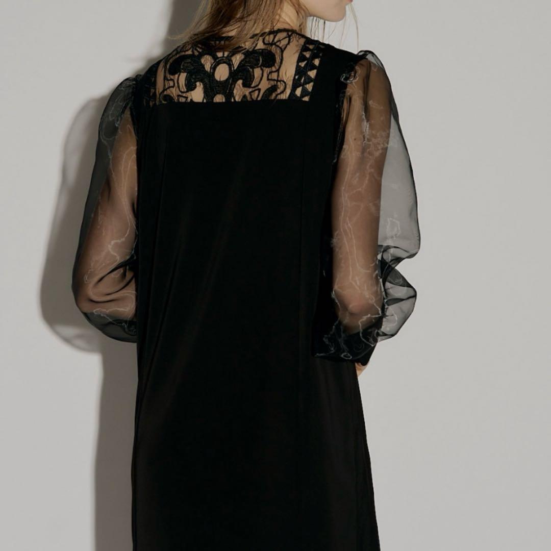 LERURE / Jacquard lace pencil dress