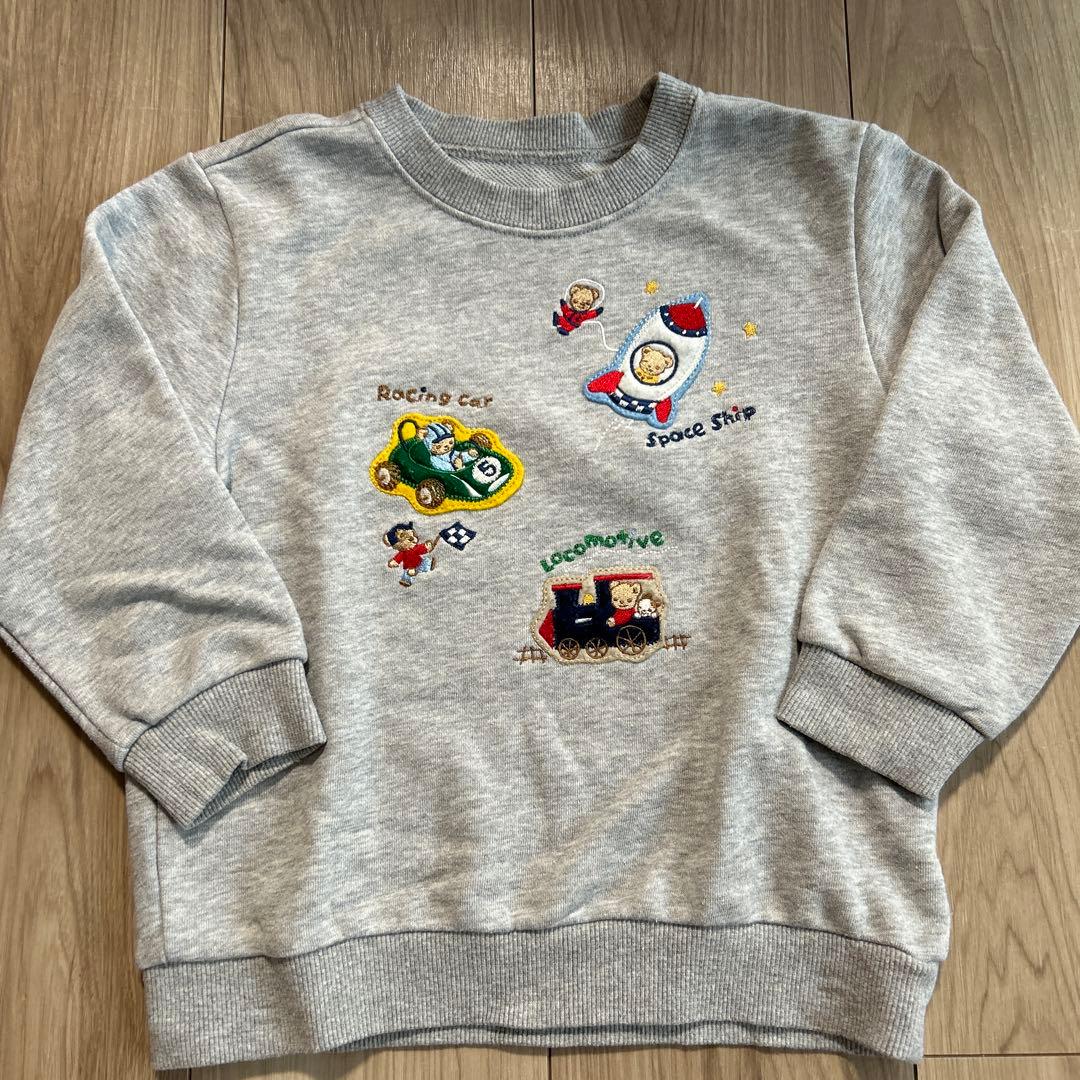 ファミリア風 刺繍 トレーナー スウェット サイズ100 - メルカリ