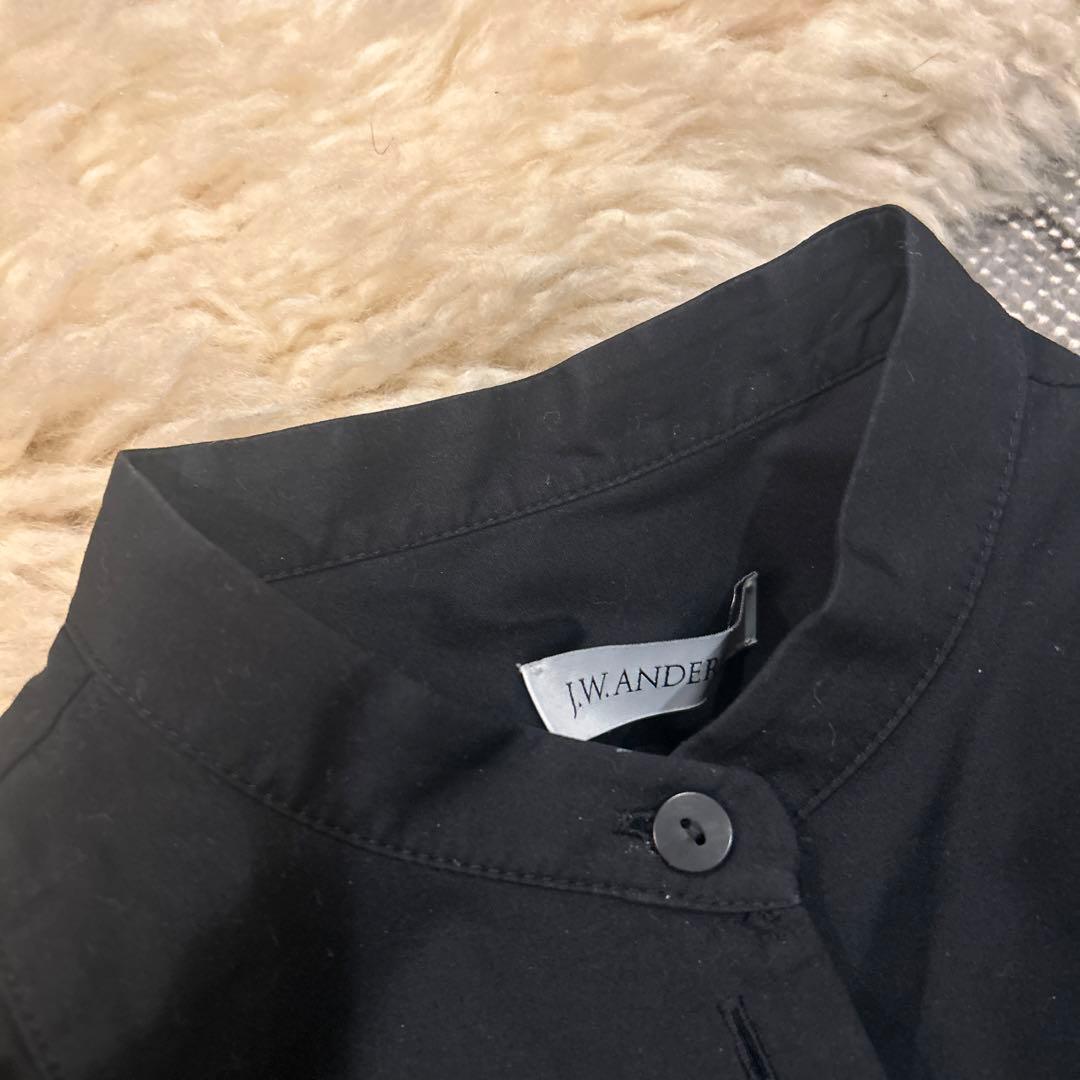 最終価格　極美品　J.W.ANDERSON シャツワンピース　黒　シルク　リボン