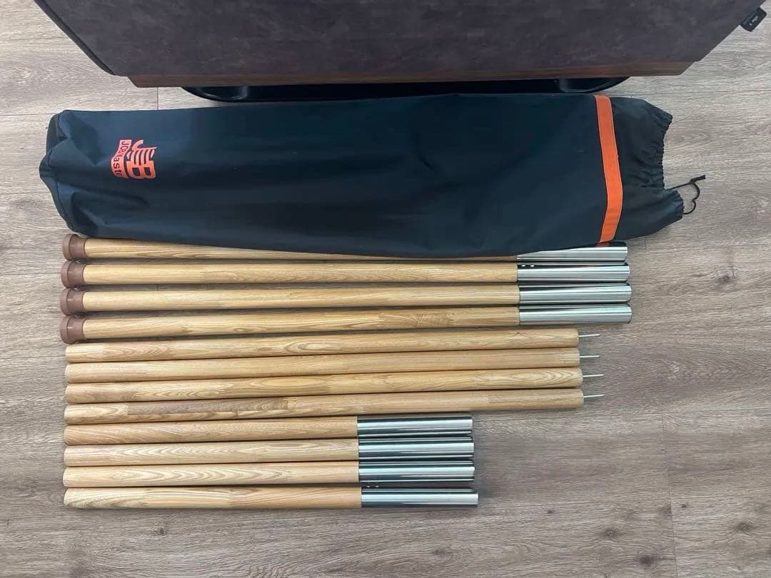 ウッドポール 4本セット 木製 タープ キャンプ アウトドア ノルディスク ウッドポール2300の通販｜【196】ひのき・木製キャンプ用品店