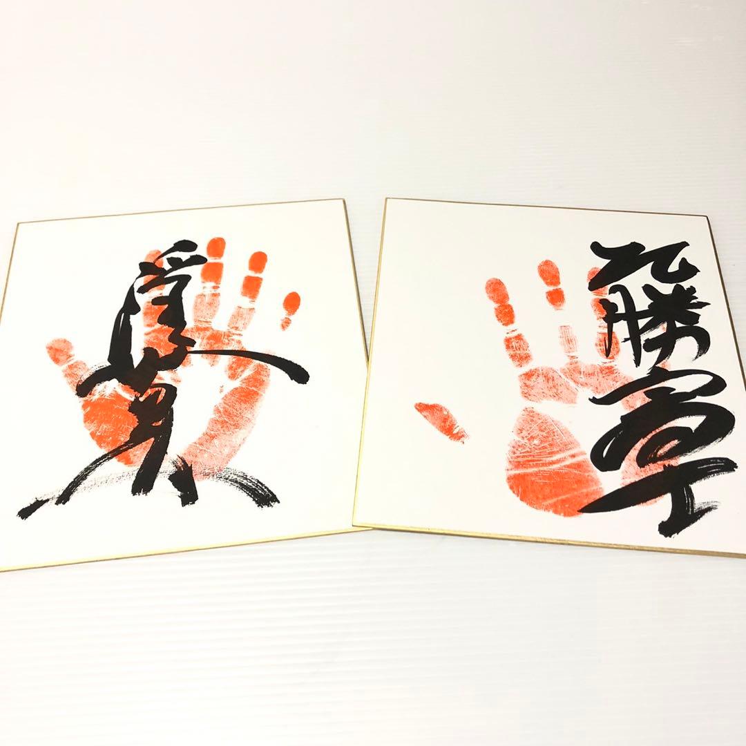 大相撲 相撲 横綱 大関 小結 北勝富士 花のよん組 手形 サイン 色紙