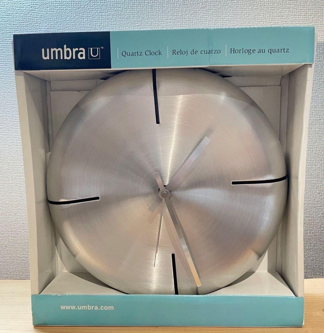 【希少】90s umbra(アンブラ) アルミニウム 壁掛け時計 壁掛け時計 おしゃれ 木製 北欧 モダン Umbra アンブラ リボン
