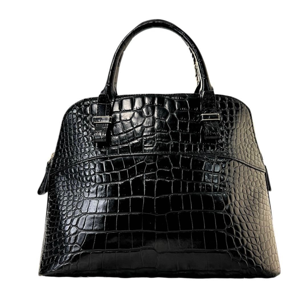 銀座和光（WAKO）レディース フォーマル クロコ型押し ハンドバッグ