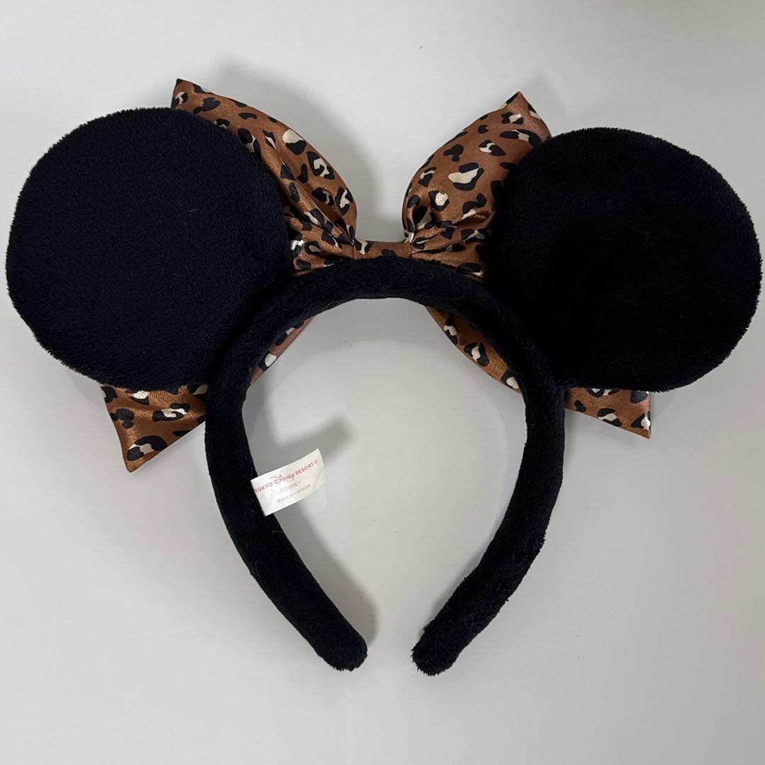 ミニー ヒョウ柄 リボン カチューシャ ディズニー - メルカリ