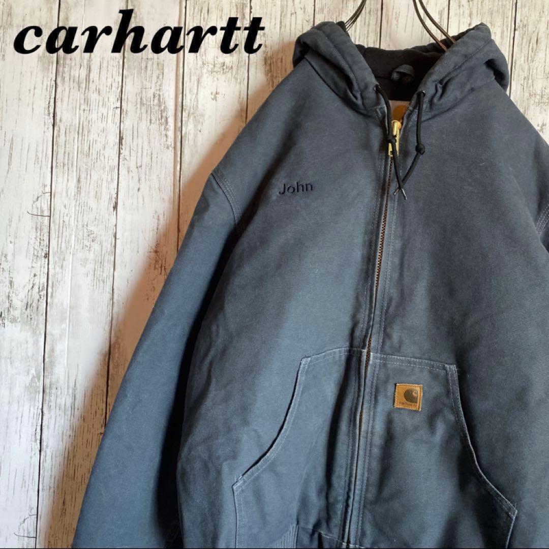 希少】カーハート アクティブジャケット J130 STM M グレーブルー