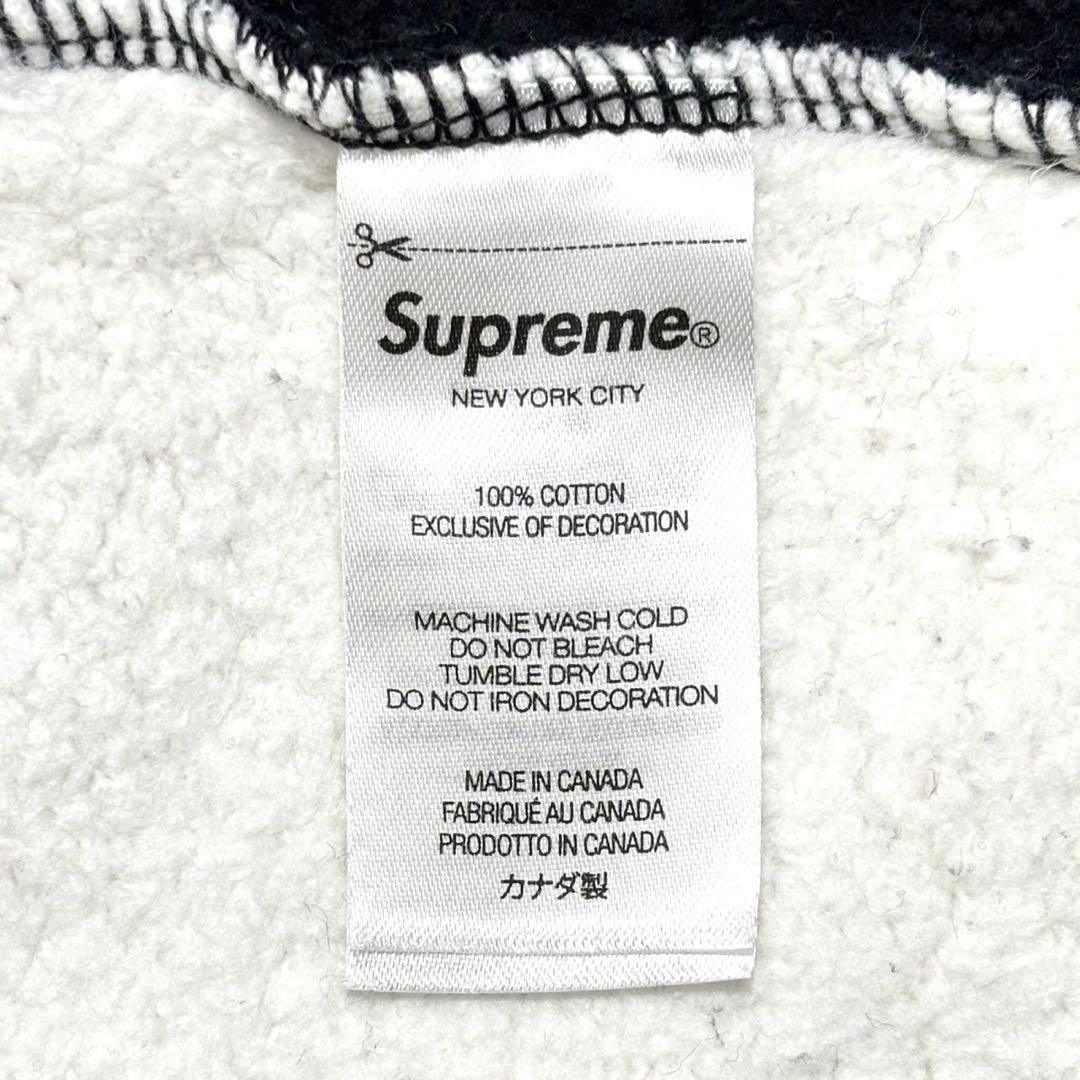 たけぇ Supreme バイカラーSロゴパーカー \"ブラック\" Mサイズ