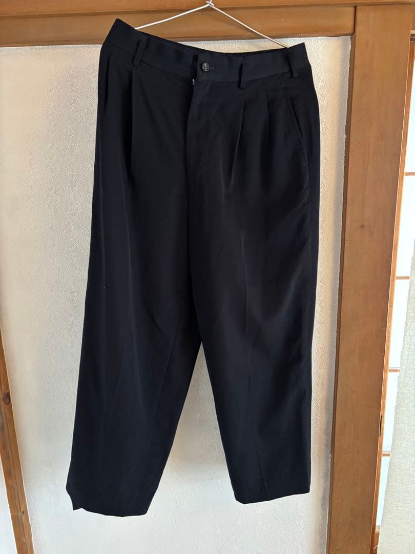 ダークネイビー　コムデギャルソンオム　1992AD ウールギャバ　スラックス COMME des GARCONS HOMME コムデギャルソン オム ウールギャバ