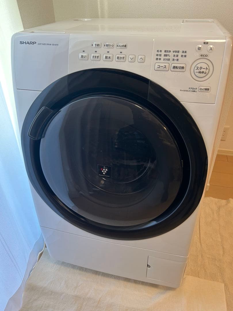 SHARP ES-S7H-WR 2023年製 2023/12/15購入 シャープ ES-S7H-WR [クリスタルホワイト] 価格比較 - 価格.com