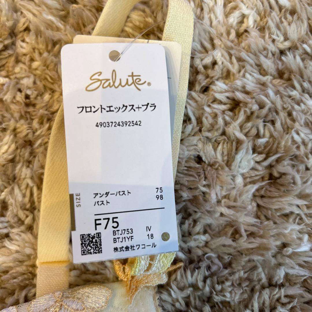 ワコール サルート フロントエックスブラ ブラショーツセット (F75)(M