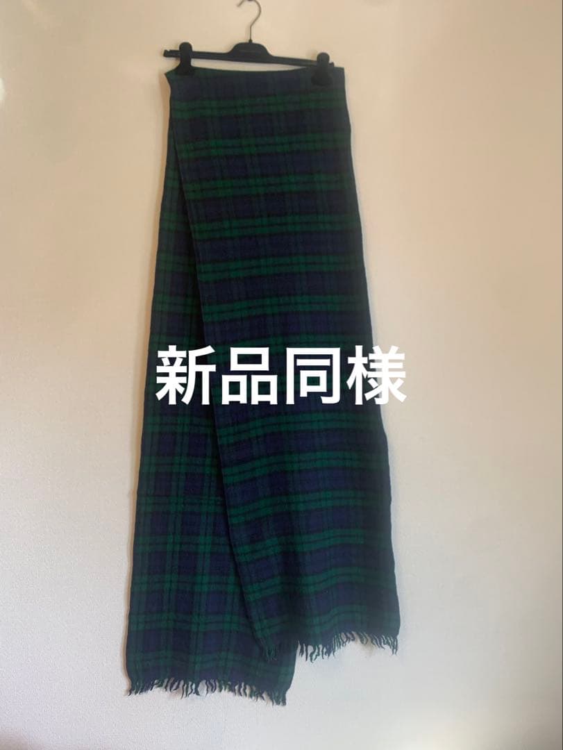 ほぼ未着用新品同様コムデギャルソンオムロングマフラー コムデギャルソン オムCOMME des GARCONS HOMME 縮絨タータンチェック