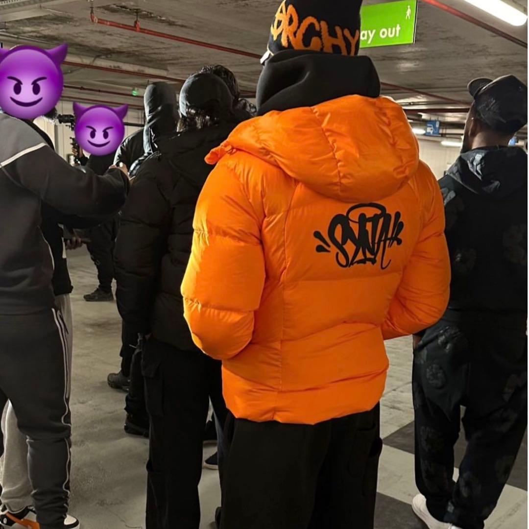 即日発送 syna world ダウンジャケット オレンジ シナワールド UK