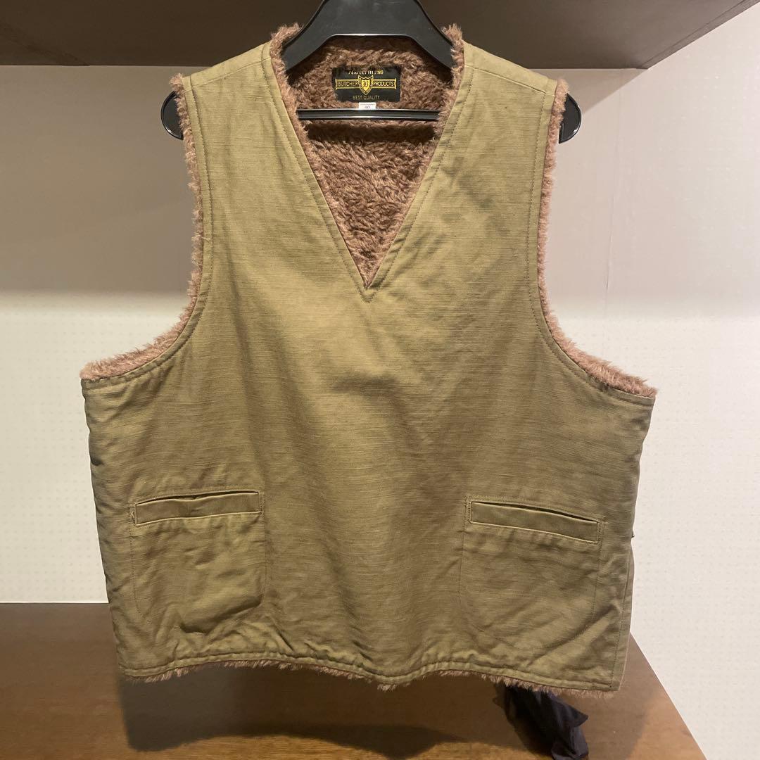 BUTCHER PRODUCTS アルパカ ベスト オリーブ サイズ40 BUTCHER PRODUCTS アルパカ ベスト オリーブ サイズ40 最高