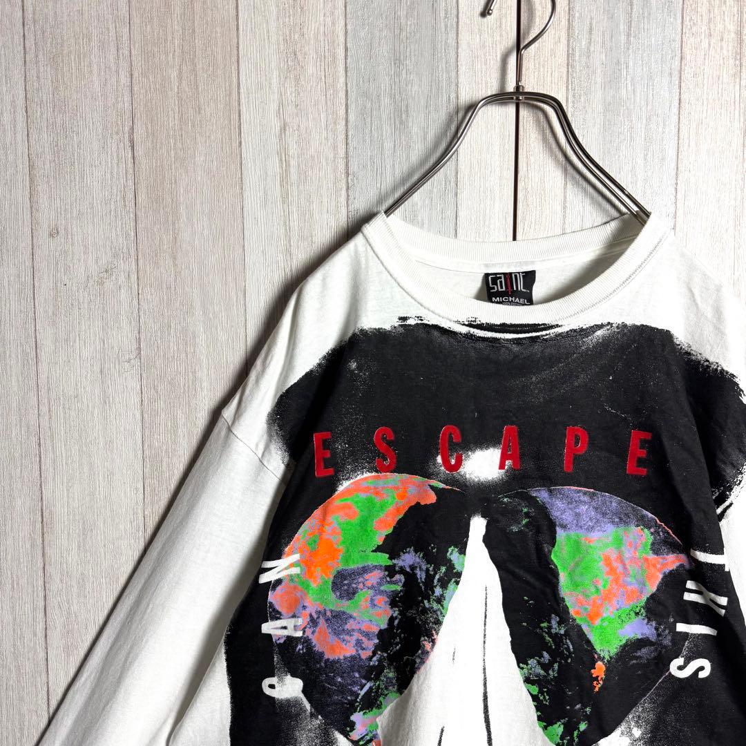 3534【限定販売品・美品】セントマイケル 両面プリント 長袖Tシャツ