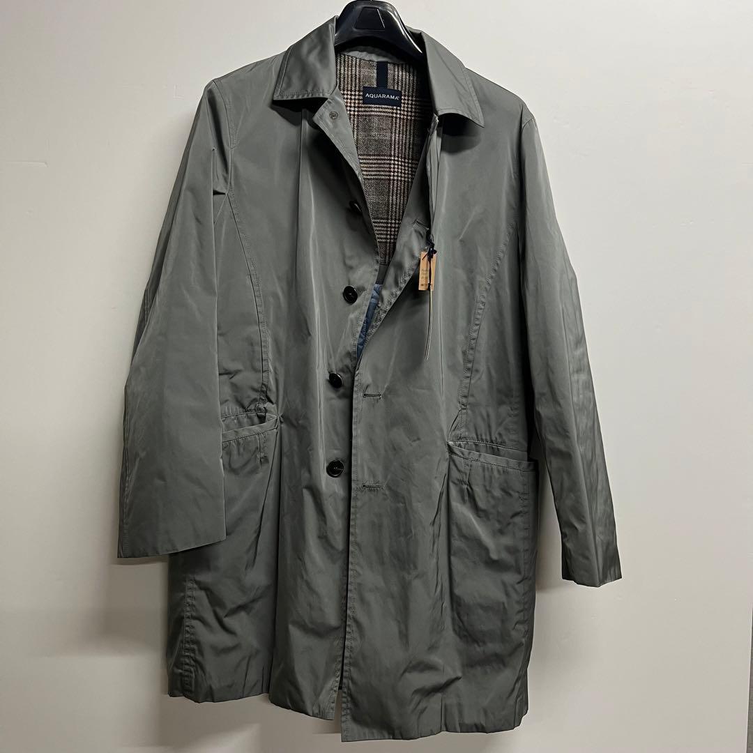 【新品未使用品】アクアラマ コート ポリ100% 50 グレー 春秋冬 aquagarage（アクアガレージ） コート アウター レディース 秋 冬 ノー