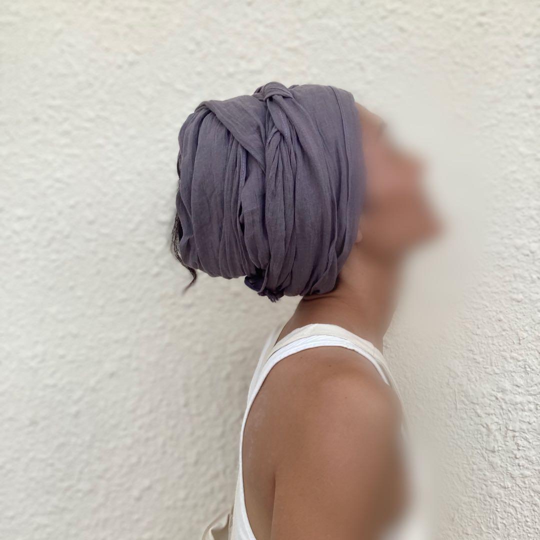 リネンガーゼ　アレンジロングリボン　ターバン リネンガーゼ アレンジロングリボン ターバン ヘアバンド ヘアターバン