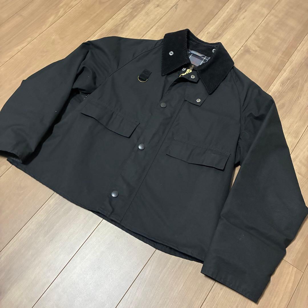 Barbour \"SPEY\" WAXED COTTON Lサイズ ブラック