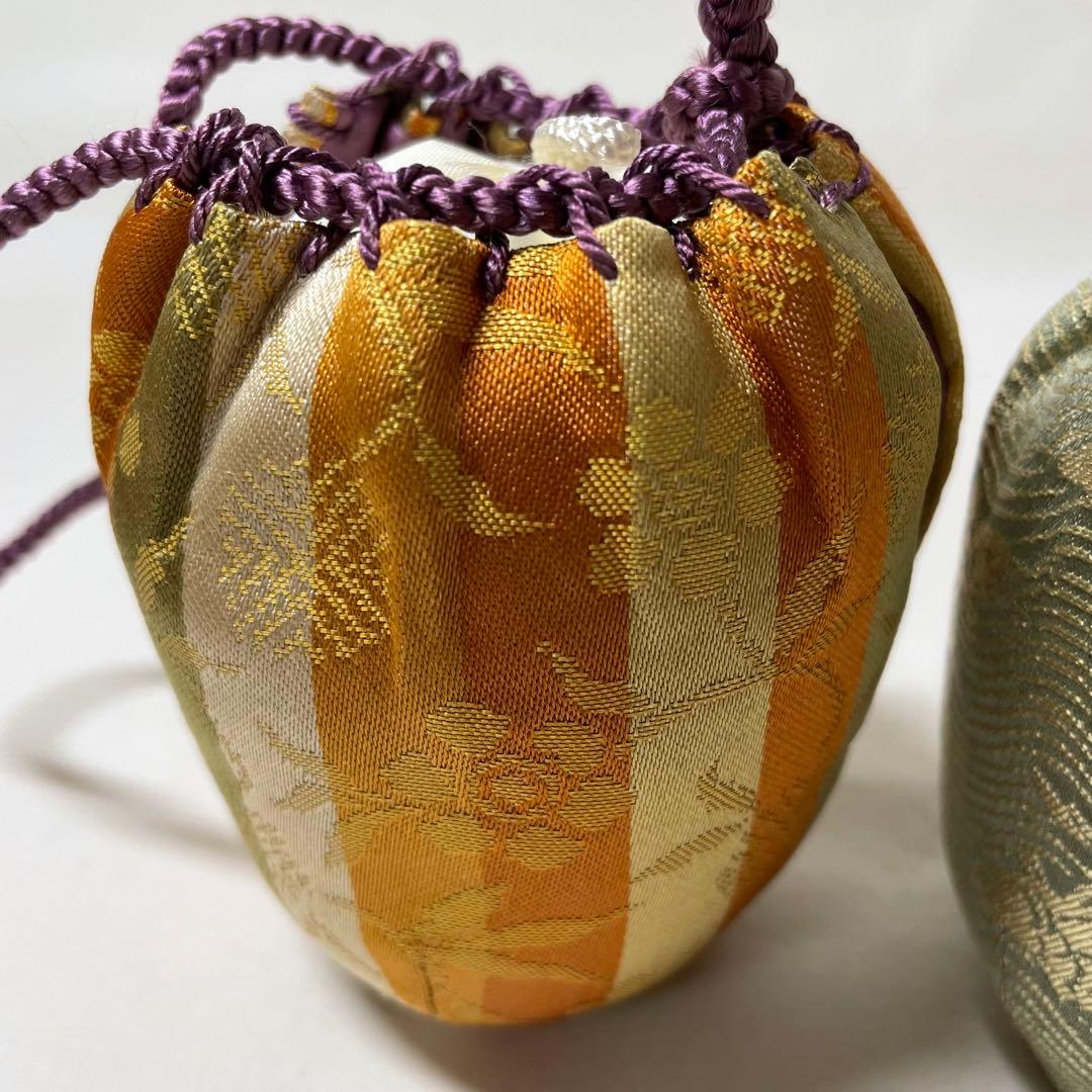 D23 備前焼 矢部篤郎作 スペア仕覆付き茶入 共箱