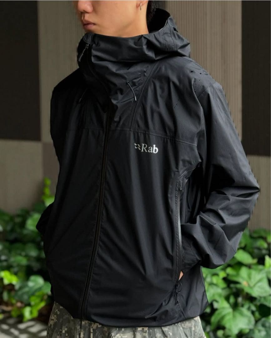 Rab マウンテンパーカー ブラック Rab（ラブ） マウンテンパーカー ウインドブレーカー RAB Meridian