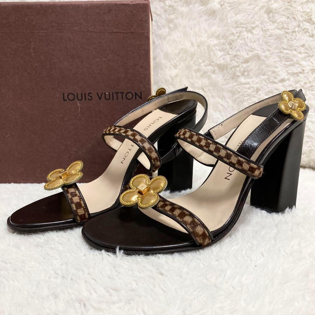 ルイヴィトン ダミエ ソバージュ サンダル ミュール ハラコ フラワーロゴ 靴 楽天市場】ヴィトン サンダル ダミエの通販