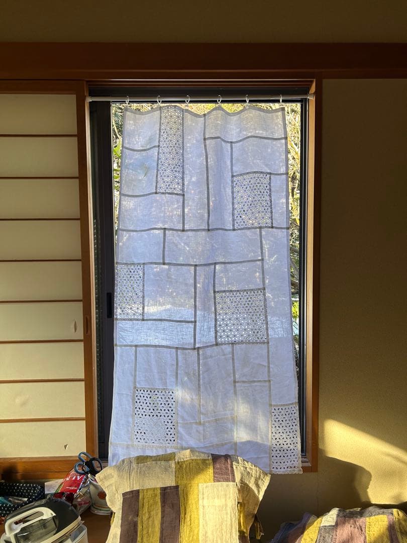 ベルギーリネンと花刺繍」ポジャギ