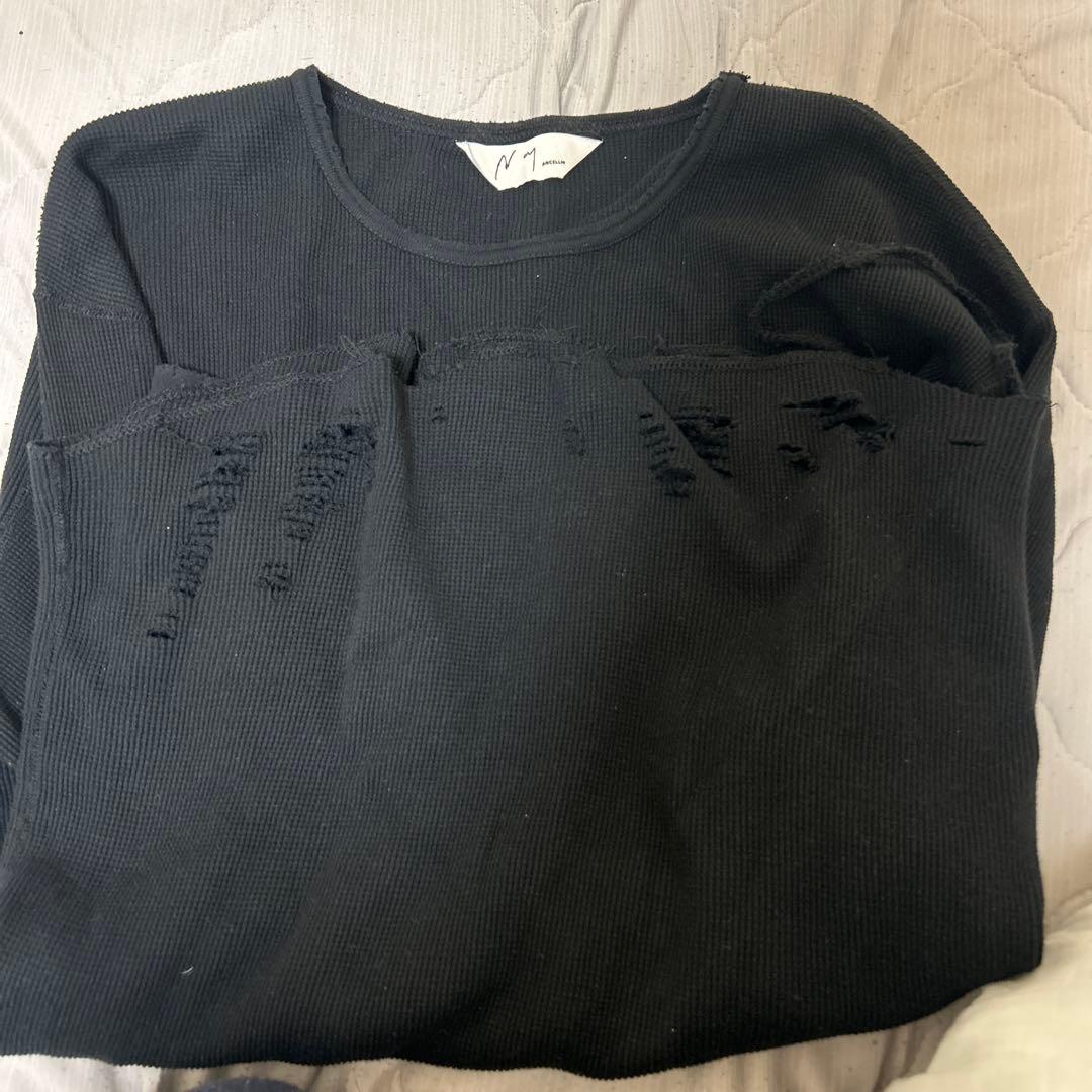 ANCELLM アンセルム ガーデン トップス カットソー Tシャツ 黒 1