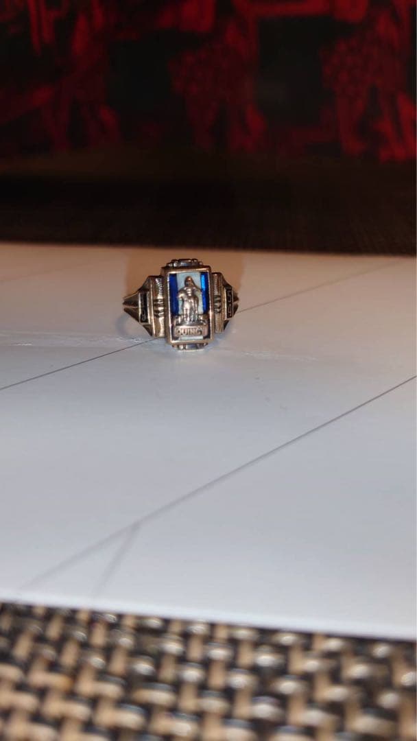 カレッジリング 1954 k10 ゴールドリング 青石 - メルカリ