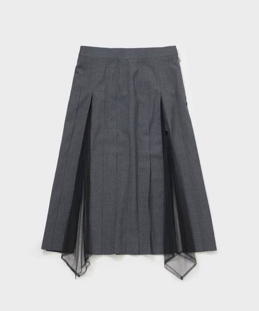 スカート FETICO WOOL&TULLE COMBINED PLEATED SKIRT FETICO(フェティコ)のWOOL & TULLE COMBINED PLEATED SKIRT(スカート