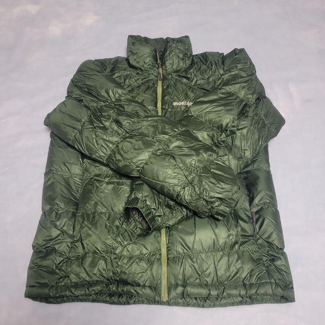 mont-bell ダウンジャケット オリーブグリーン - メルカリ