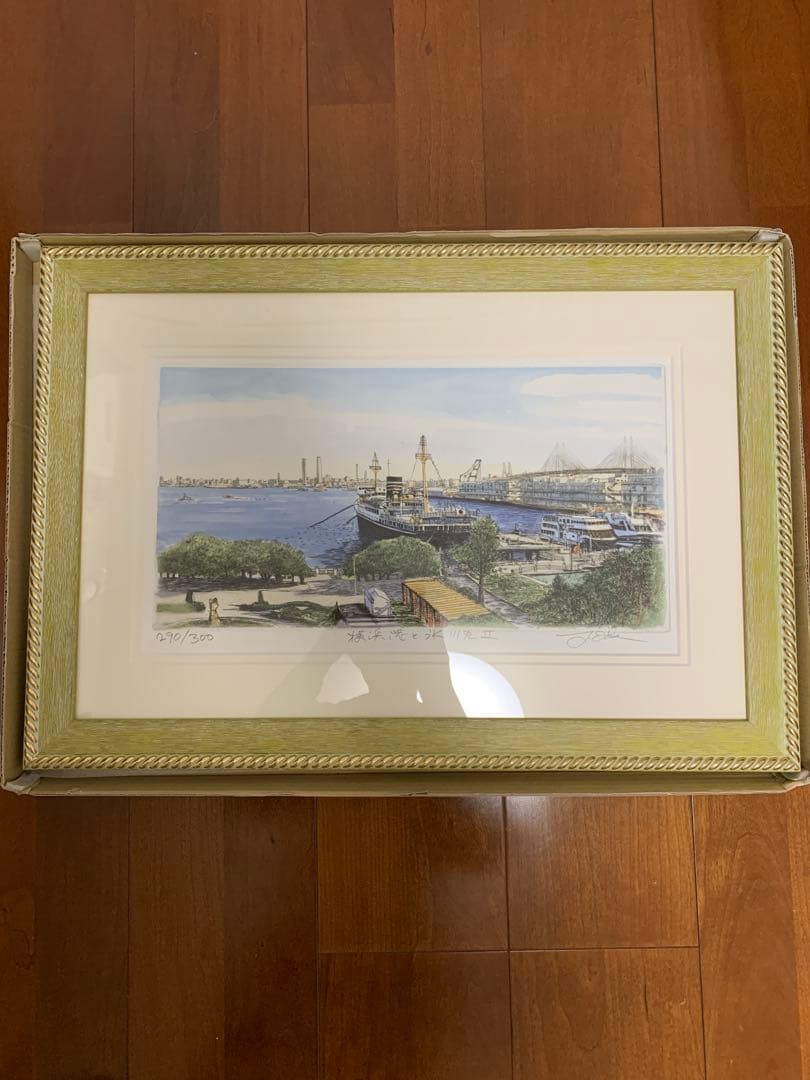 【真作】横浜港と氷川丸II 織田義郎 横浜好き必見‼️ 織田義郎、原画きてます🌊✨ | ショップブログ | 東急