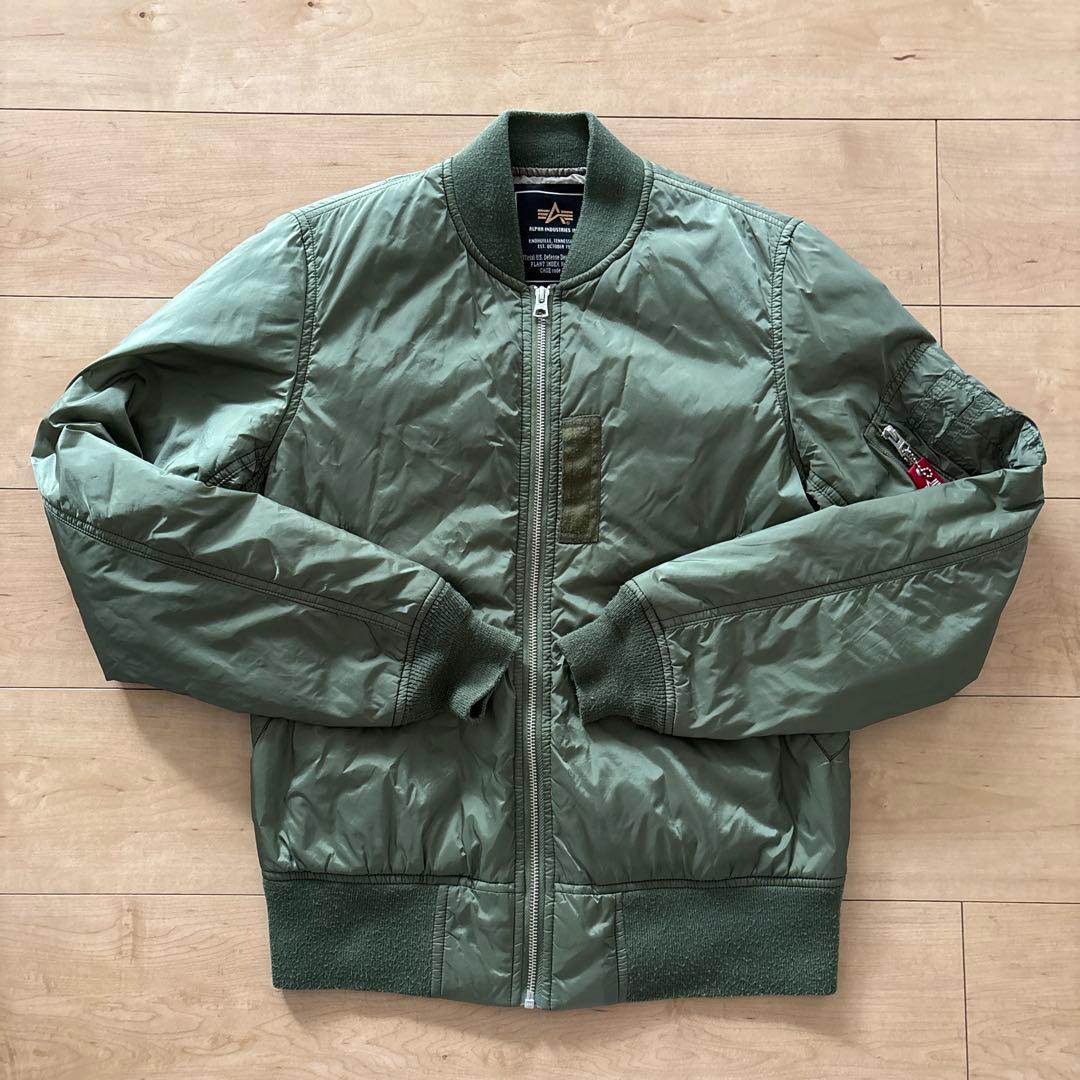 ALPHA INDUSTRIES MA-1ジャケット M オリーブグリーン - メルカリ