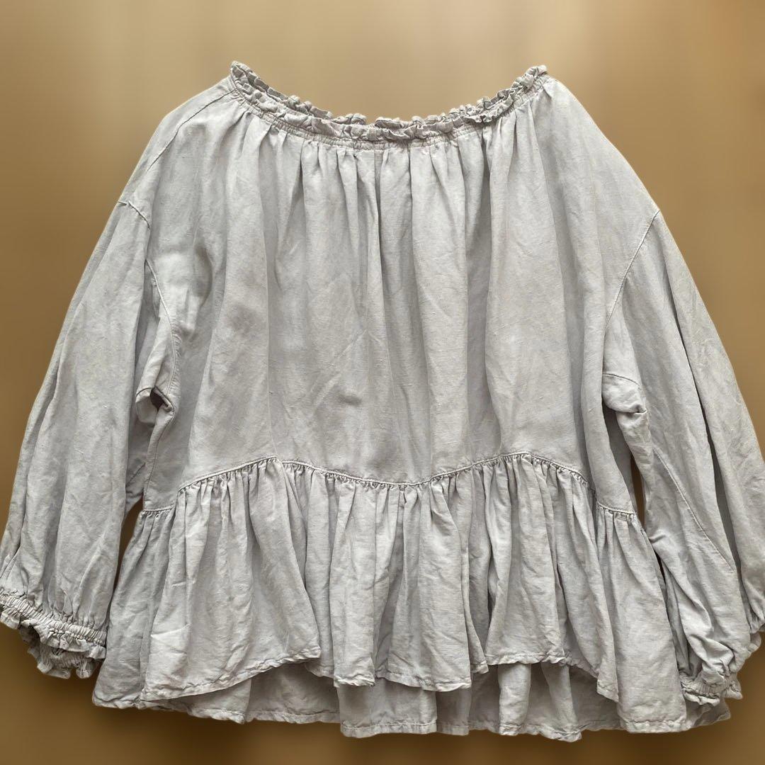 2024ネストローブnest Robe＊シルクリネンフリルブラウス - メルカリ