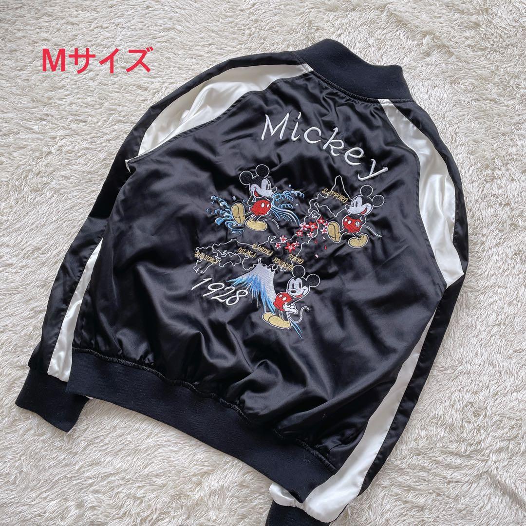 Disney ディズニー ミッキーマウス スカジャン 刺繍 日本列島 - メルカリ