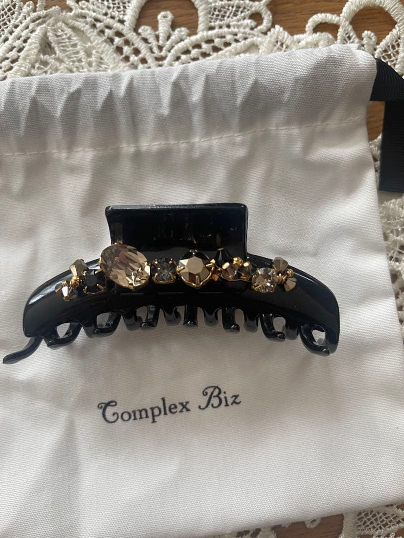 コンプレックスビズ バンズクリップ ヘアクリップ スワロフスキ