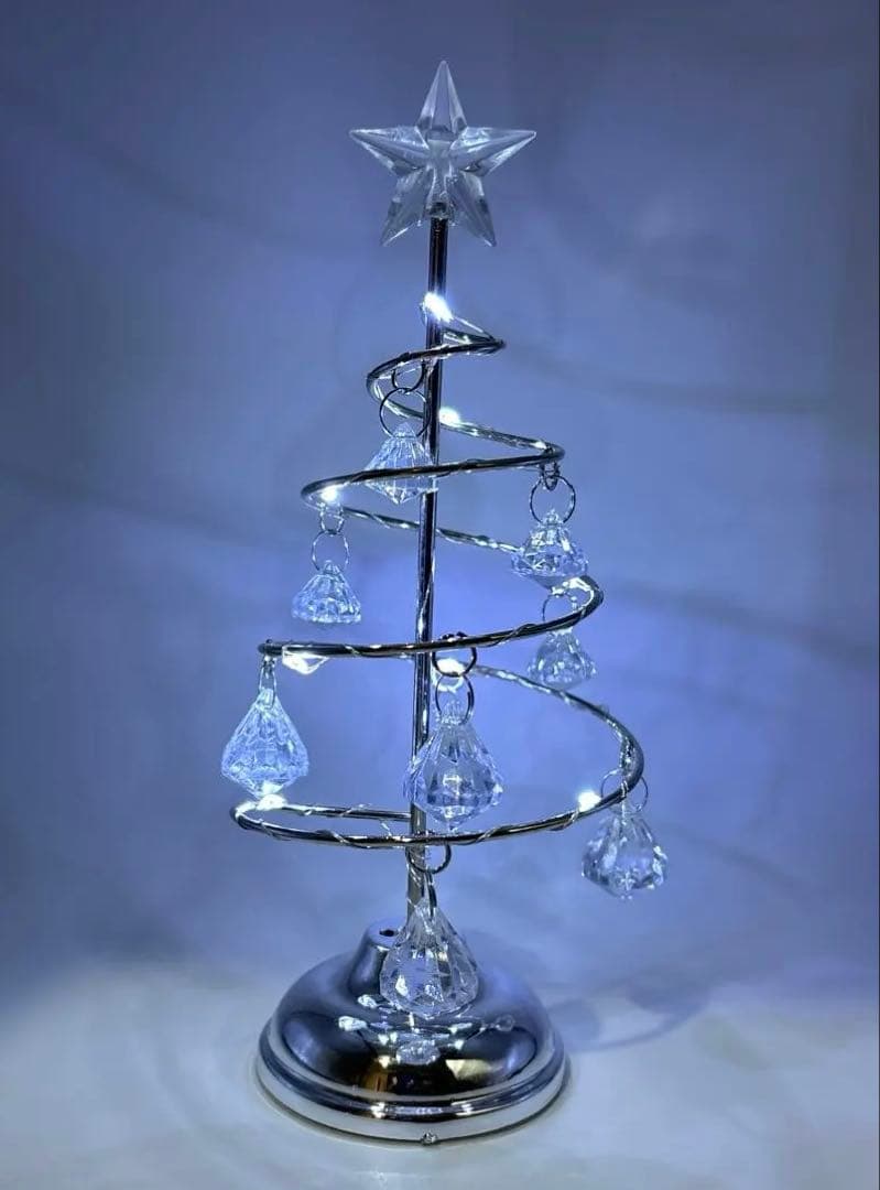 天然石 シマエナガクリスマスツリー 常夜灯