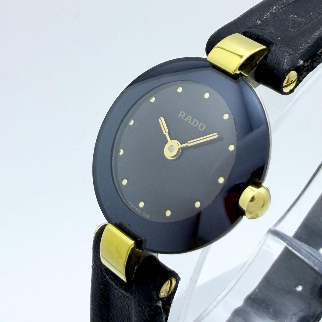 【稼働 新品電池】 RADO ラウンド クオーツ レディース 腕時計 RADO - 稼働 RADO 腕時計 アンティーク ブラウン文字盤 新品電池 2039