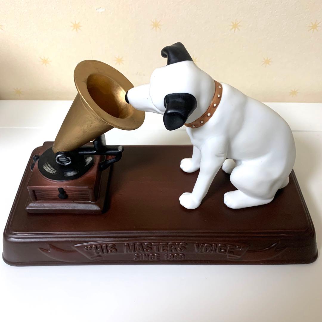 希少】ビクター犬、ニッパー君、蓄音機、台座、3点セット 陶器製置物