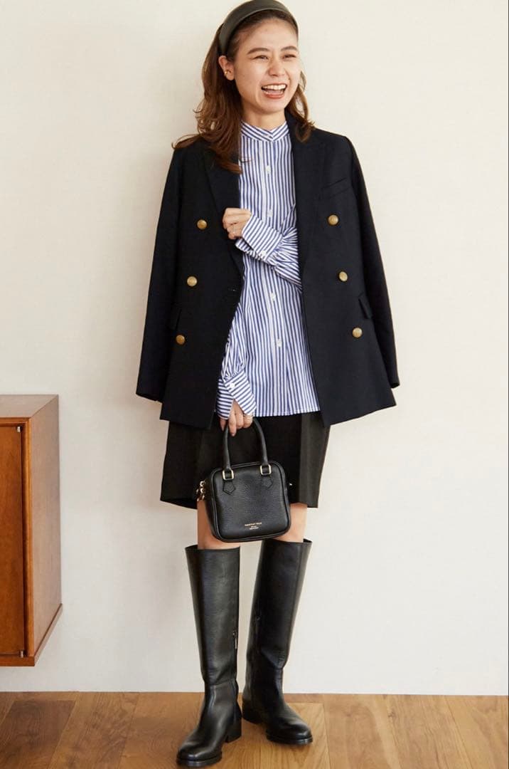 ジャーナルスタンダード　極美品T/Wギャバネイビーブレザー　ダブル　ジャケット JOURNAL STANDARD（ジャーナルスタンダード） ジャケット テーラード