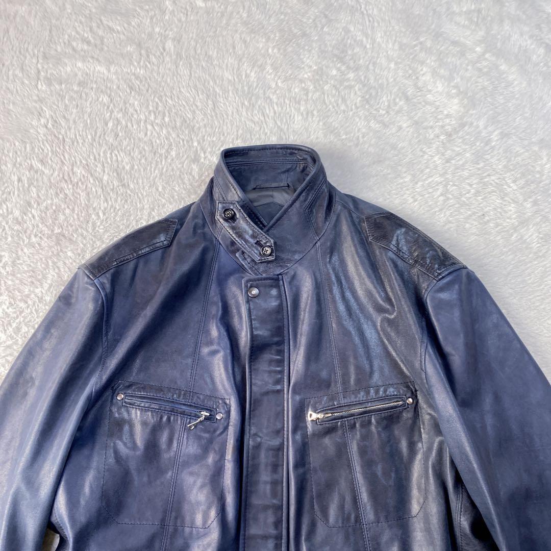 希少色・特大3L/ ダーバン ラムレザー ハンティングジャケット ダーク