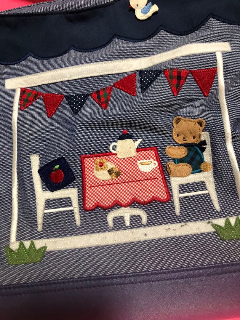 激レア ファミリア キャラクター刺繍付きマザーズバッグ【中古】