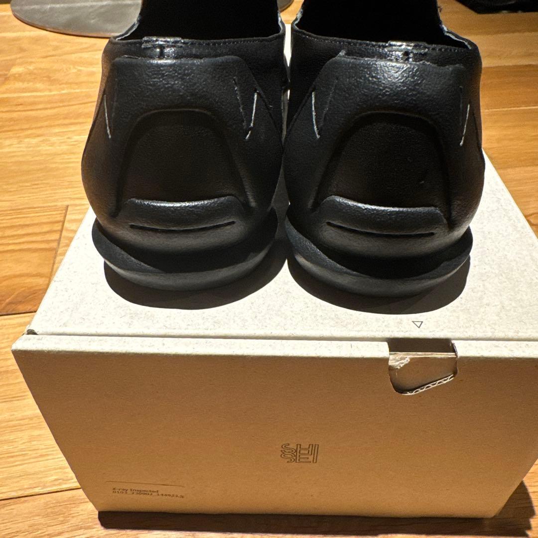 SHISEI シーセイ SQUARE LOAFERS BLACK LOAFERS SHISEI BLACK シーセイ