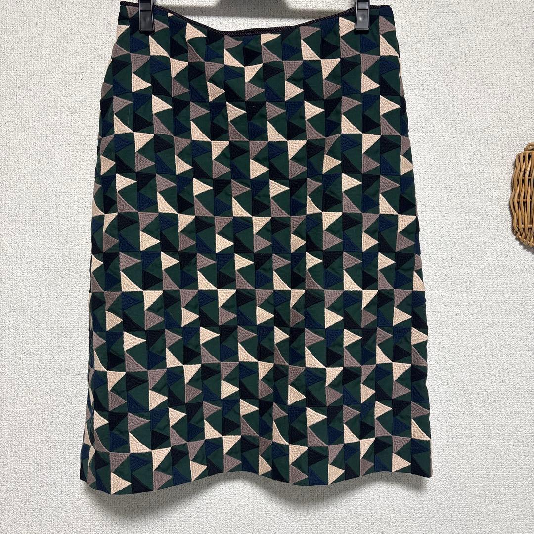 美品　ミナペルホネン スカート 美品/定価5.7万】ミナペルホネン mina perhonen life puzzle スカート