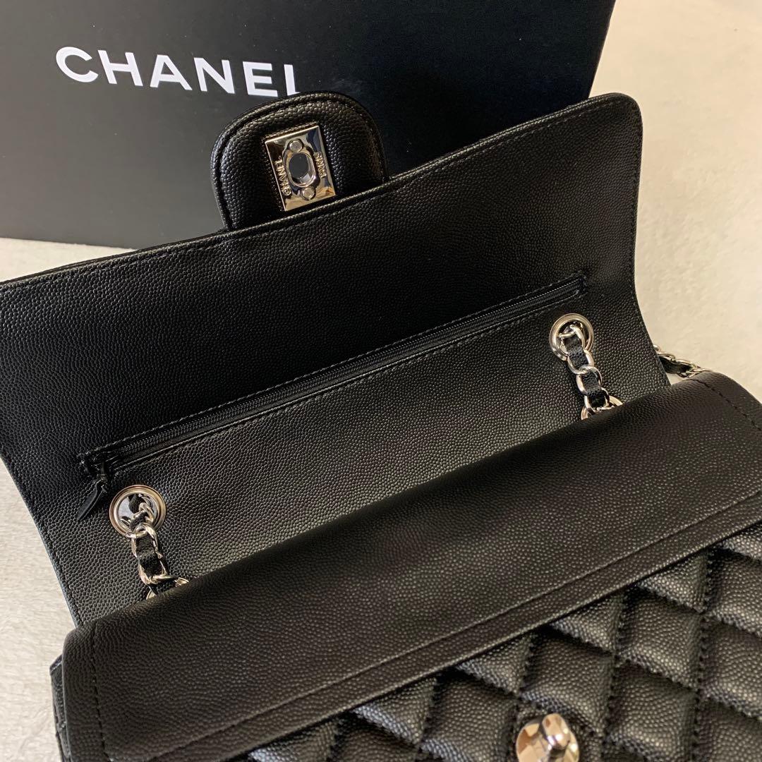 ノベルティCHANEL チェーン フラップバッグ キャビアスキン 2way