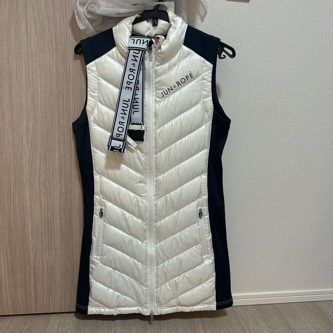 JUN & ROPE’ ダウンベストワンピース　ホワイト/ネイビー 楽天市場】ジュンアンドロペ ベストの通販