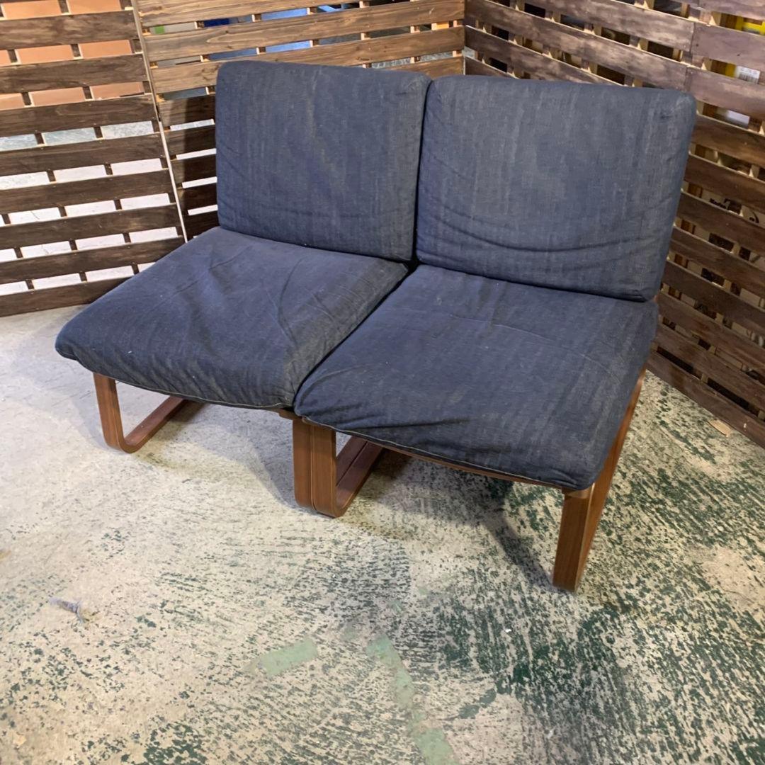 G767\" 無印良品　MUJI リビングでもダイニングでもつかえるソファチェア リビングでもダイニングでもつかえるソファチェア・オーク材 | 無印良品