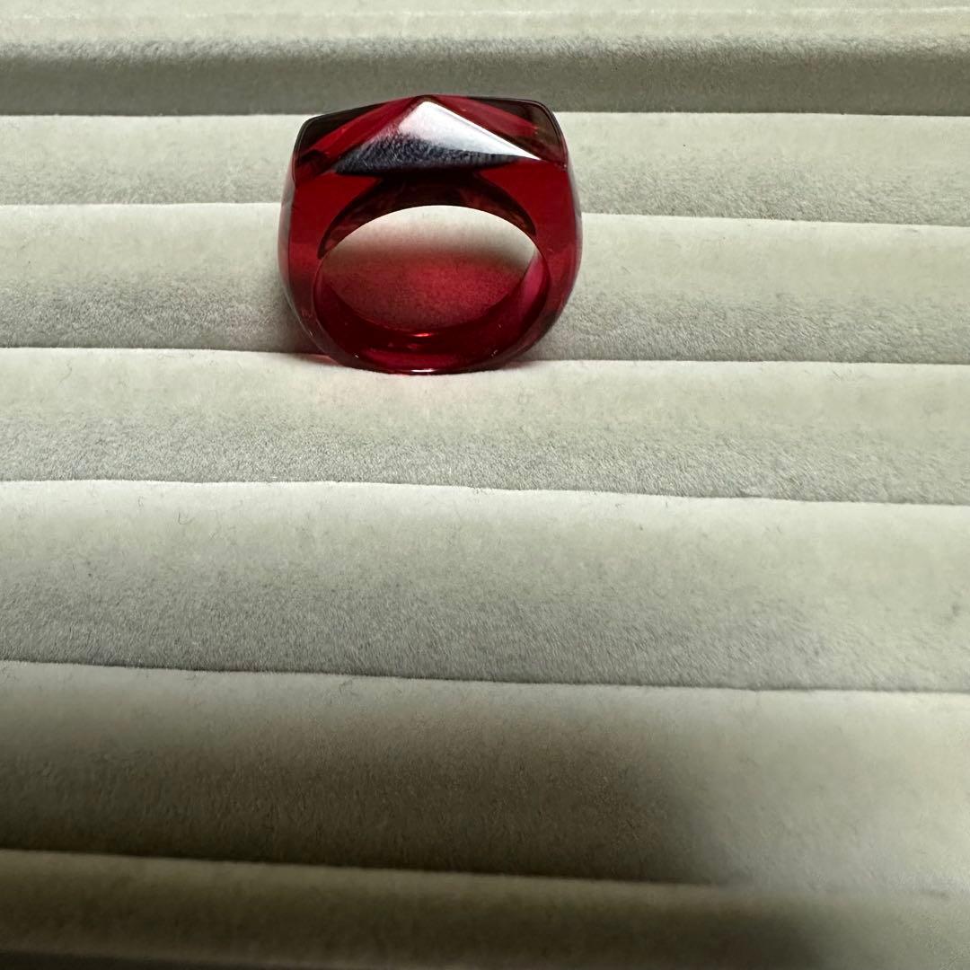 バカラ クリスタルリング 13号 レッド - メルカリ